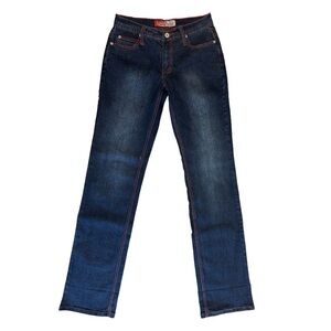 y2k Lazer Jeans dark wash Ramie denim jeans